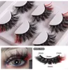 Premium Multilayer Thick Colorful False Eyelashes Naturally Soft and Delicate Hand Made Reusable Curly Mink Fake Lashes Messy Crisscross Eyelash Extensions