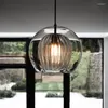 Pendant Lamps Nordic LED Lights For Living Room Bedroom Dining Kitchen Double Glass Design Ceiling Chandelier E27 Hanging Lamp