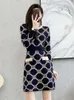 Party Dresses French Style Small Fragrance Dress Women's 2022 Autumn and Winter New High-End Retro Slim Temperament Sticked Bottoming Dress T220930