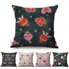 Pillow Nordic Colorful Heart Shaped Small Fresh Flower Cover Pastel Geometric Pattern Home Decor Sofa Chair Case Cojines