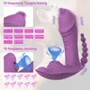 Sex Toy Massager wearable Dildo Vibrator 3 in 1 Licking Sucking Toys for Women Anal Gspotvagina Clitoris Stimulator Oral Suction7533441