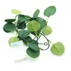 Strings 2M 10M Artificial Eucalyptus String Light Battery Operated Garland Vines For Christmas Party Holiday Indoor Outdoor Decor