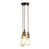 Lampes suspendues 3 plafonds par lustre simple éclairage en fer forgé américain rétro décoration de la maison E27