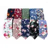 Bow Ties Mens Cotton Tie Slim Floral For Men Wedding Accessories Christmas Gifts Blue Cravate Neck