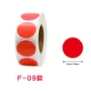 Adesivos de ponto circular rótulos de codificação de cores 500 pcs por rolo multicolor 2,5cm 1 polegada 1221540