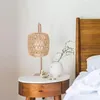 Hanglampen gesimuleerde rattan lamp deksel handgemaakte geweven kroonluchter vintage lampenkap thuis decor hangende slaapkamer