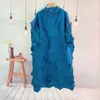 Casual Dresses 2022 Miyake Wrinkle Original Design Handmade Diamond Fashion Elegant Loose Mid Length Party Dress Summer