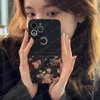 Luxury Matte Flower Print Phone Cases for iPhone 15 14 14pro 14plus 13 13pro 12 12pro 11 Pro Max Soft TPU Print Case Shockproof Camera Protection Cover