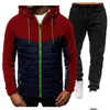 Agasalhos masculinos Agasalhos masculinos com capuz Conjunto de jaqueta Casual Streetwear Moda Moletom Casaco moletom Hip Hop Outwear com capuz Ternos