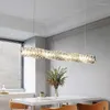 Hängslampor modern restaurang fjärrkontroll dimbar ljuskrona lyster kristallljus lyx runda vardagsrum ledde luminarias lampa