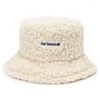 Basker Autumn and Winter Lamb Hair Fashion Basin Cap Men Women All-Match Teddy Cashmere Fisherman Hat