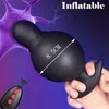 Massageador de brinquedos sexuais 2022 Novo massageador de massageador de massageador infl￡vel el￩trico Anus Dilatator Controle remoto Toys anal vibrat￳rios para homens Mulheres