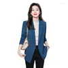 Women's Suits Fashion Blazer Women Coat Spring Autumn Temperament Double Breasted Small Suit Jacket Female Loose Blazers Clothes 4XL G1930