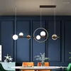 Lampadari Lampadario a LED per sala da pranzo Tavolo da cucina Bar Lampada a sospensione a soffitto Design moderno in stile nordico Lampada a sospensione con telecomando