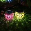 Solar Led Hollow Hanging Ball Lights Garden Lawn Pastoral Style Waterproof Pathway Courtyard Decorations Lamps