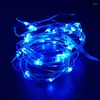 Str￤ngar 10st Cooper Wire LED String Lights Garlands Juldekorationer utomhus Navidad Tree Lamp Fairy Garden Year