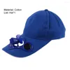 Berets Hat Peaked Solar Powered Fan Unisex Summer Outdoor Sports For Bicycling Camping No Batteries Required