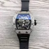 الساعات WRISTWATCH DESTRACER رجال الأعمال ريتشا ميلز كاملة جوفاء الماس ميكانيكية الاتجاه الموضة