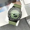 Full-featured Wrist watch LED Dual Display Men Women Steel Case Sports Royal Oak Electronic Analog Digital Ladies Waterproof Clock GA GM 21