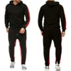 Mode herr- och kvinnors sp￥rs￤ttningar huva 2 stycken set hoodie tr￶ja tr￶ja tr￶jor sportkl￤der jogging kostym