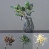 Decoratieve bloemen 1 Set kunstmatige eucalyptus blad groen plant takken slinger nep indoor simulatie gebladerte feest huis vaasdecoratie