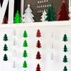 Décorations de noël arbre papier chaîne tirer fleur drapeau suspendu pour noël maison fête décoration joyeux année décor cadeaux 250CM