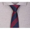 ボウタイメンズファッション7cmレッド /ブルーストライプの高品質の紳士ビジネスマン用の高品質の紳士ビジネススーツワークネック
