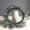 Fiori decorativi 17 pollici Ghirlande di piante di lavanda viola artificiale Decorazioni per la casa Ghirlande Forniture per matrimoni Ciondolo battente Decorazione per finestre