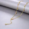 Pendanthalsband 925sLiver karakteristiska mai spik och kort halsbandskedja med fashionabla retro-antik superposition harajuku