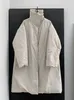 Damesjassen umi mao yamamoto donkere ontwerper Japanse niche ontwerp losse stand kraag warme lange katoenen jas middenlengte dikke jas vrouwen 220930