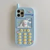 3D Kawaii süße japanische Cartoon Hüllen Anime Tier Hund Telefon Handyhülle für 14 13 12 11 Pro Xs Max Xr X 7 8 Puls SE 3 Soft Cover