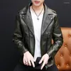 Men's Jackets 2022 Autumn Leather Jacket Youth Korean Version Trend Simple Slim Baseball Collar PU Coat Men's Motorcycle