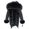 Women's Fur Women's & Faux MENINA BONITA 2022 Winter Jacket Women Real Coat Natural Collar Hood Loose Long Parkas Big Outerwear