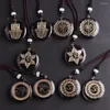 Chaines 6pcs Orgonite Energy Oynx Pendant Collier Pendule Natural Stone Noir Bijoux d'obsidienne Bijoux Colliers pour grossiers