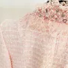 Giacche da donna HIGH STREET est Autunno Inverno Designer Moda Donna Diamanti Bottoni Giacca di tweed con frange con nappe con perline di perle 220930