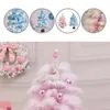 Christmas Decorations Pine Beautiful Table Tree Durable Wide Application Top Mini Pink Blue