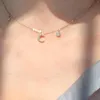 قلادة ليتل مون Xingx مع Diamond Elegant Necklace Ins التصميم المتقدم للسيدات