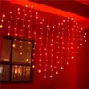 Strängar 2m 1,5 m 128 LED -hjärtsträng ljus julbelysning bröllop fest lykta fairy valentine dekoration eu/US Plug
