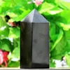 Dekorativa figurer Svart Tourmaline Healing Power Aura Metaphysical Obelisk Tower