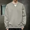 Sweatshirts Für Männer Hip Hop Koreanische Mode Streetwear Langarm Oansatz Sweatshirt Keine Kapuze Plus Größe 8XL