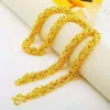 Chains Fashion Gold Men's Double Dragon Head Domineering Necklace 24k Yellow Wedding Party Jewelry Luxury High