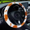 Steering Wheel Covers Cute Cow Fashion Car Cover Protector Warm Thick Soft Plush Interior Decoration Automotive Accessories Universal