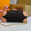 Purse Petite Malle Souple Handbags Rivet Corner Embroidered Removable Strap Shoulder Bag