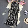 Casual Dresses Half Button Press Pleated Long Sleeve Dress Autumn 2022 Trendy Vintage Leopard Print Floral Fashion Sashes Maxi Women T126