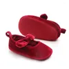 Premiers marcheurs FOCUSNORM mignon bébé fille nœud papillon chaussures à semelle souple Prewalker berceau bandeau pour