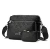 Designer Men Leather Fashion Bags TRIO Messenger Fashion Shoulder Bag Women Travel School Bags Man Crossbody Handbags