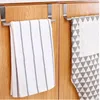 Crochets porte-serviettes de bain sur la barre de porte support suspendu acier inoxydable salle de bain armoires de cuisine chiffon étagère cintre Gadgets
