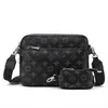 Designer Men Leather Fashion Bags TRIO Messenger Fashion Shoulder Bag Women Travel School Bags Man Crossbody Handbags