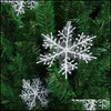 Other Festive Party Supplies Christmas Artificial Snowflake 3Pc/Pack Tree Decor Snow Fake Snowflakes Decorations For Home No Mxhome Dhdu6