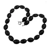 Choker Trendy Short Chain Necklace For Women Natural Stone Agat Egg Beads Strand Necklaces Gifts Jewelry 17"B38